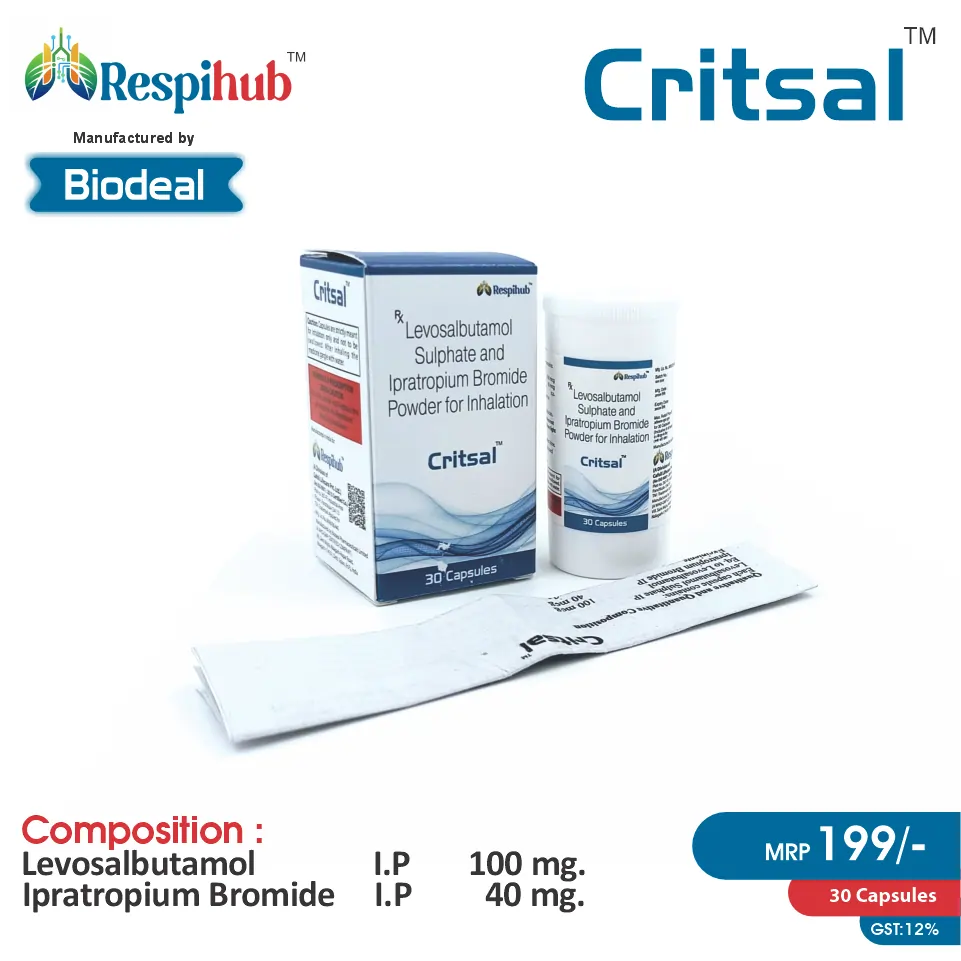 Levosalbutamol  + Ipratropium  FlipCaps at the best price in PCD Pharma Franchise for Bronchodilator, (COPD) Management.